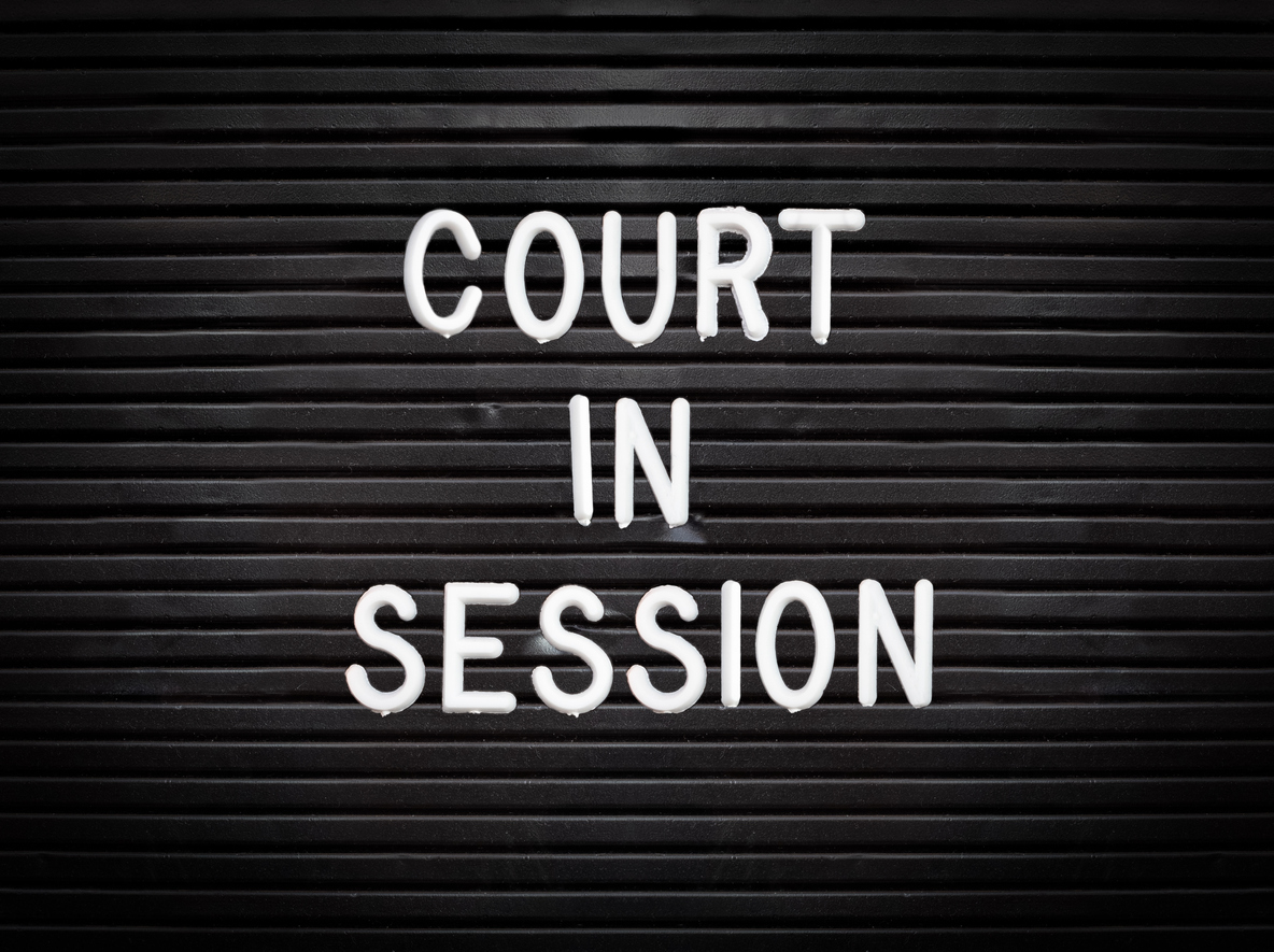 court in session for personal injury law case