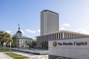 car accident lawyer Tallahassee, Florida with the florida capital building on a clear sunny day